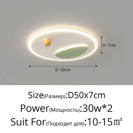 Plafonnier LED intérieur design rond et carré moderne — LZ4X9T