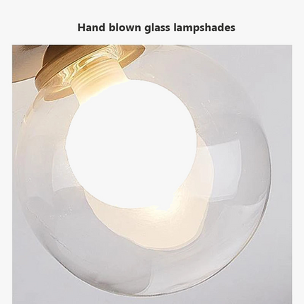 Plafonnier LED nordique à boule de verre simple — LZ4X9P2
