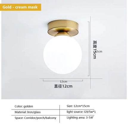 Plafonnier LED nordique à boule de verre simple — LZ4X9P2
