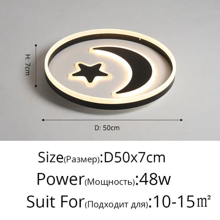 Plafonnier LED moderne simple avec luminosité dimmable — LZ7XQ2