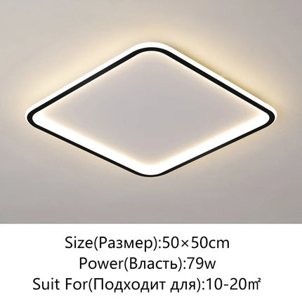 plafonnier led moderne simple variable ronde ou carrée