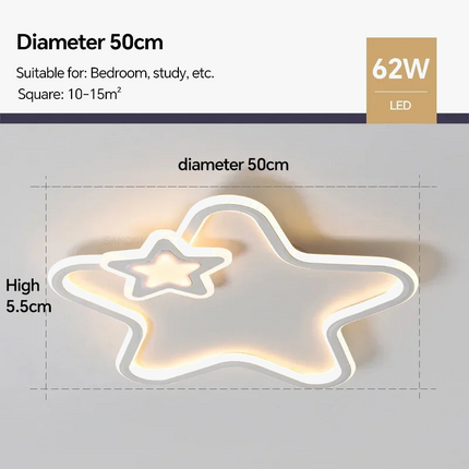 Plafonnier LED moderne en forme d’étoile pour décoration intérieure — LZ4X9T