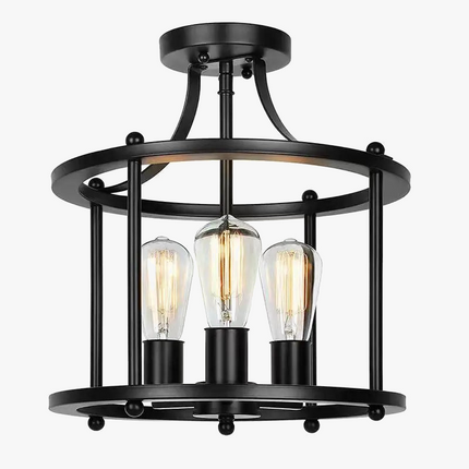 Plafonnier LED multi-têtes style industriel rétro américain décoratif — LZ4X9M