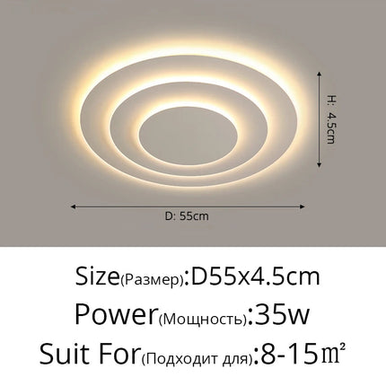 Plafonnier LED blanc multicouche au design minimaliste moderne — LZ4X9T1