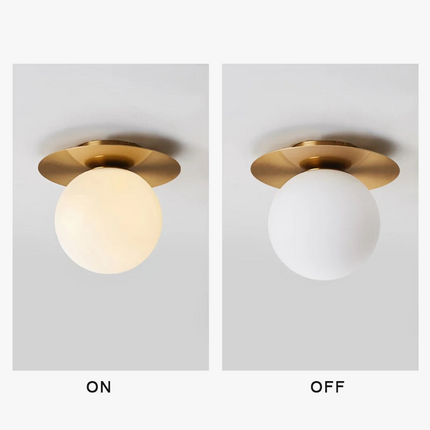 Plafonnier LED nordique avec globe en verre dépoli pour intérieur — LZ4X9QJ