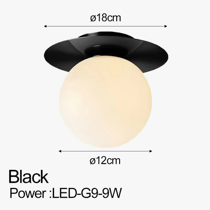 Plafonnier LED nordique avec globe en verre dépoli pour intérieur — LZ4X9QJ