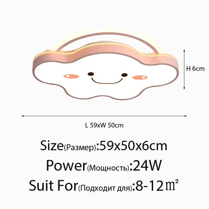 Plafonnier LED au design nordique moderne pour chambre d’enfants et étudiants — LZ4X9T2