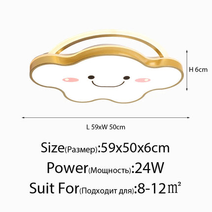 Plafonnier LED au design nordique moderne pour chambre d’enfants et étudiants — LZ4X9T2