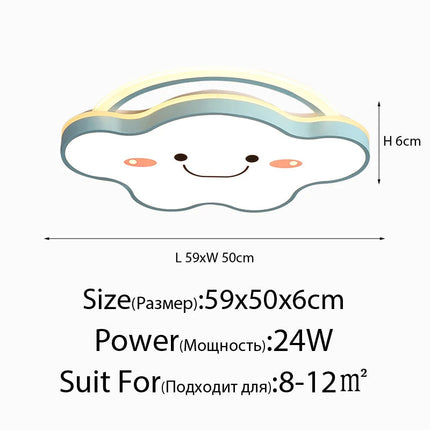 Plafonnier LED au design nordique moderne pour chambre d’enfants et étudiants — LZ4X9T2