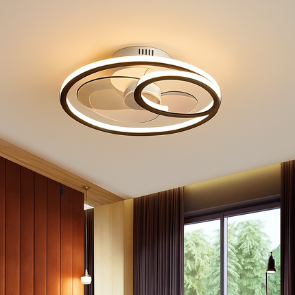 Plafonnier LED nordique avec lumière et télécommande pour ventilateur — LZ4X9T
