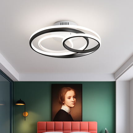 Plafonnier LED nordique avec lumière et télécommande pour ventilateur — LZ4X9T
