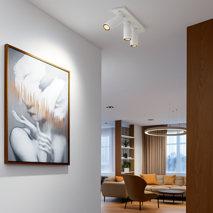 Plafonnier LED en aluminium à 2 ou 3 têtes réglables — LZ4X9P2