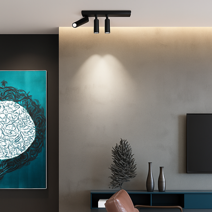Plafonnier LED en aluminium à 2 ou 3 têtes réglables — LZ4X9P2