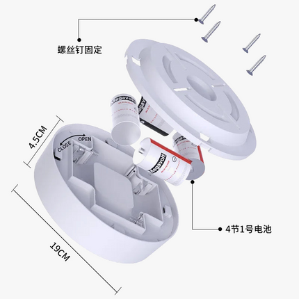 Plafonnier LED rechargeable avec capteur de mouvement et télécommande — LZ4X9P
