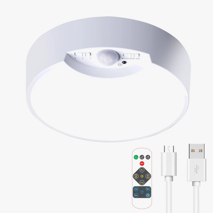 Plafonnier LED rechargeable avec capteur de mouvement et télécommande — LZ4X9P