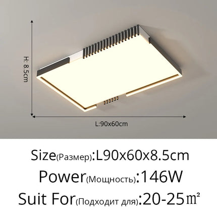 plafonnier led rectangulaire encastrable design nordique moderne