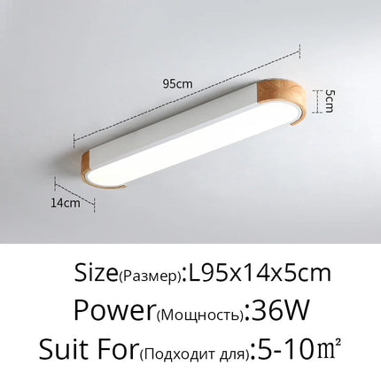 Plafonnier LED rectangulaire à bande longue et design simple — LZ4X9P2