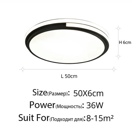 Plafonnier LED rond à luminosité réglable pour intérieur — LZ4X9P2