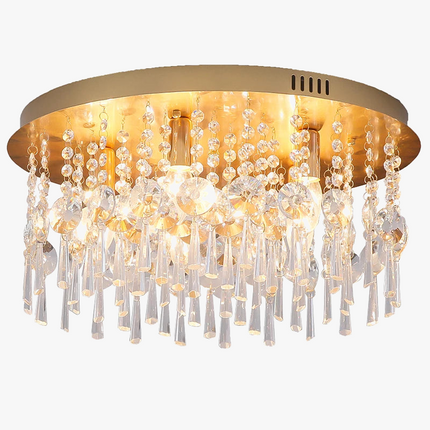 Plafonnier LED rond en cristal style postmoderne européen — LZ4Q7M2