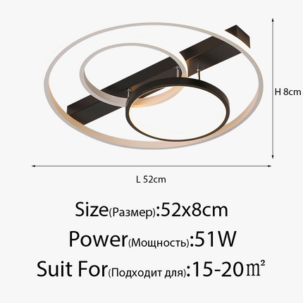 Plafonnier LED rond au design moderne pour intérieur élégant — LZ4X9P2