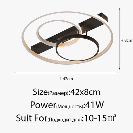 Plafonnier LED rond au design moderne pour intérieur élégant — LZ4X9P2