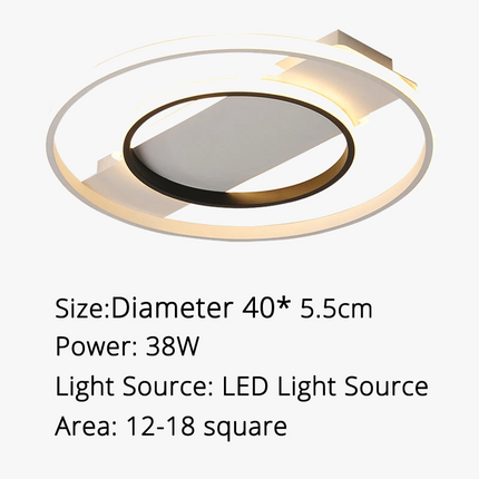 Plafonnier LED rond pour éclairage intérieur décoratif moderne — LZ4T9XQ