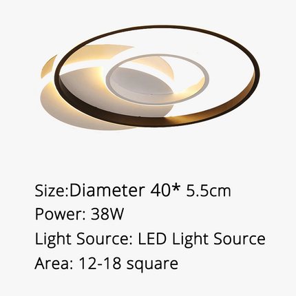 Plafonnier LED rond pour éclairage intérieur décoratif moderne — LZ4T9XQ