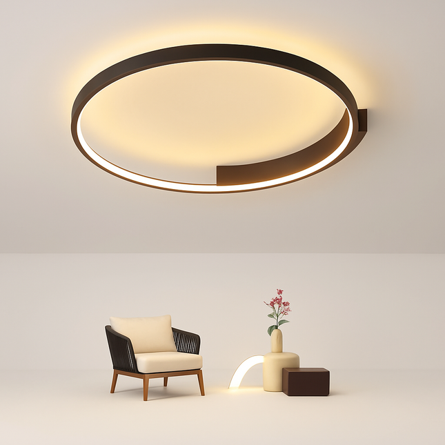 Plafonnier LED rond design nordique minimaliste pour salon et salle à manger — LZ4X9T2
