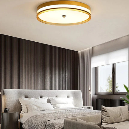 Plafonnier LED rond moderne avec télécommande design minimaliste — LZ4G7XQ