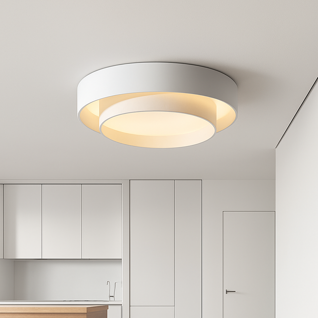 Plafonnier LED rond avec télécommande pour décoration moderne — LZ4X9P2