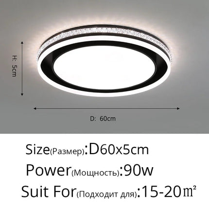 Plafonnier LED rond pour éclairage intérieur polyvalent — LZ4X9J