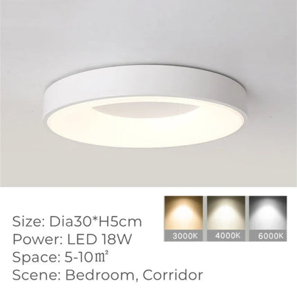 Plafonnier LED rond ultra-fin effet grain de bois — LZ4X9P2Q