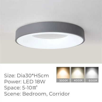Plafonnier LED rond ultra-fin effet grain de bois — LZ4X9P2Q