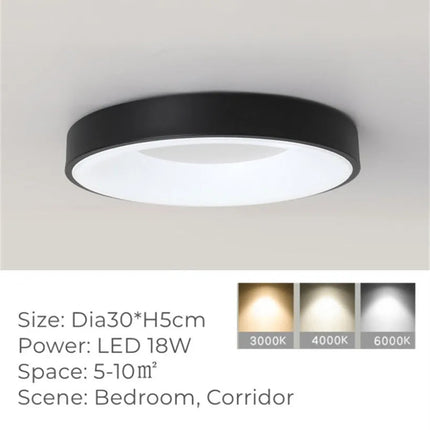 Plafonnier LED rond ultra-fin effet grain de bois — LZ4X9P2Q