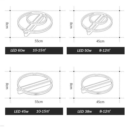 Plafonnier LED circulaire en acrylique style nordique — LZ4X9P2