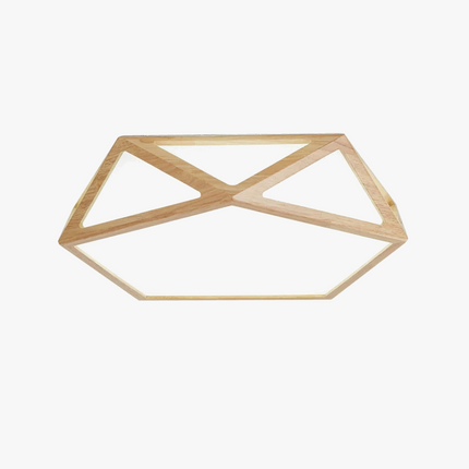 Plafonnier LED rondins design nordique géométrique creux — LZ4X9P2
