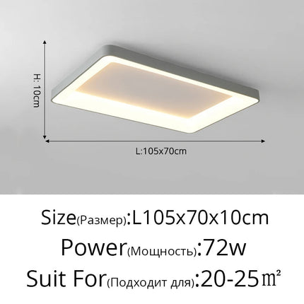 Plafonnier LED rectangulaire au design simple pour intérieur moderne — LZ4X9P2