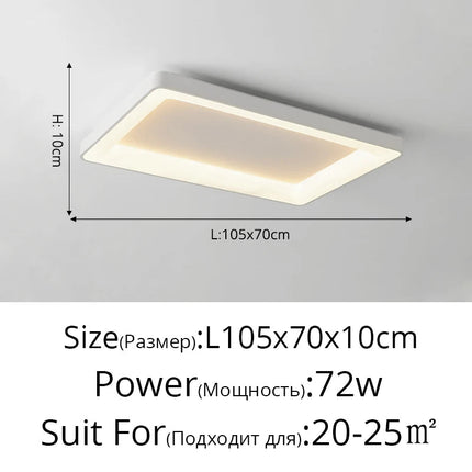 Plafonnier LED rectangulaire au design simple pour intérieur moderne — LZ4X9P2