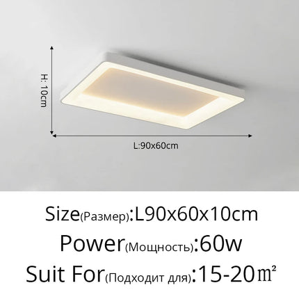Plafonnier LED rectangulaire au design simple pour intérieur moderne — LZ4X9P2