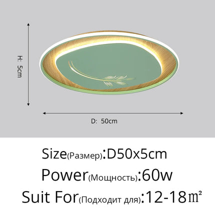 Plafonnier LED rond style chinois en bois et fer forgé — LZ4X9T1