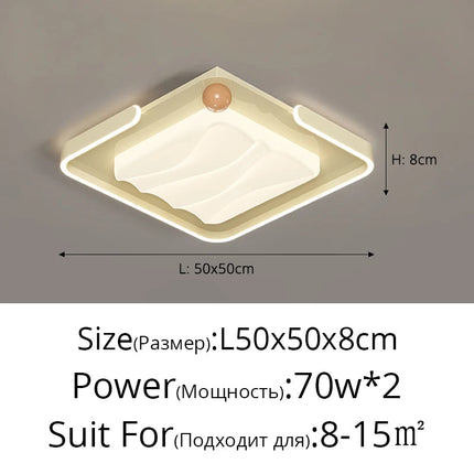 Plafonnier LED moderne style français avec télécommande et lumière chaude — LZ4X9T2