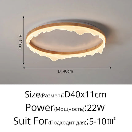 Plafonnier LED au design japonais pour entrée et couloir — LZ4X9P2