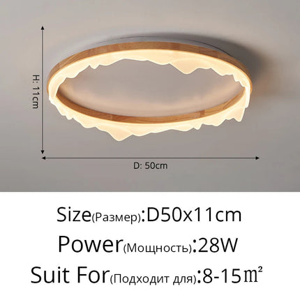 Plafonnier LED au design japonais pour entrée et couloir — LZ4X9P2