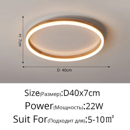 Plafonnier LED au design japonais pour entrée et couloir — LZ4X9P2