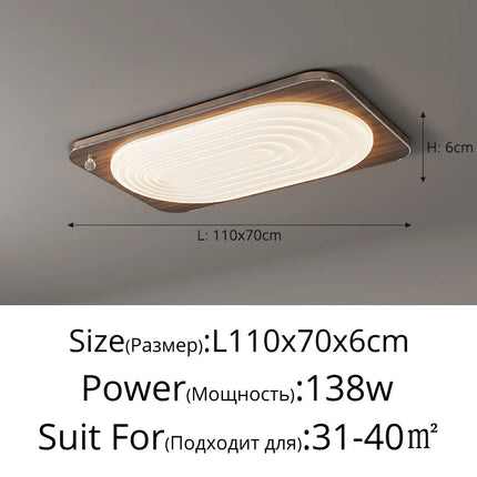 Plafonnier LED rétro en bois style médiéval élégant — LZ4X9P2