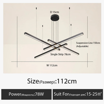 Plafonnier LED suspendu au design nordique moderne pour intérieur — LZ4X9QJ