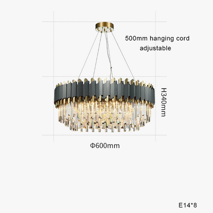 Plafonnier LED suspendu en cristal au design moderne pour salle à manger — LZ4X9P2