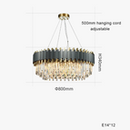 A diamètre60cm / Noir mat / Dimmable