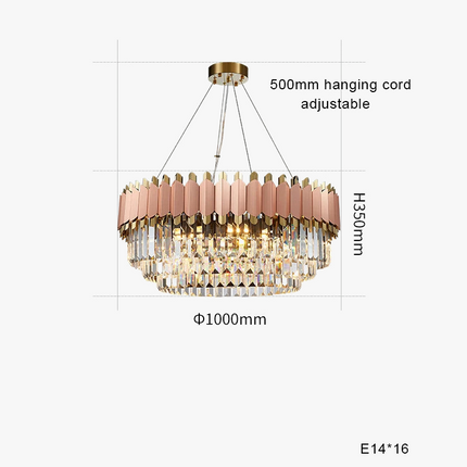 Plafonnier LED suspendu en cristal au design moderne pour salle à manger — LZ4X9P2