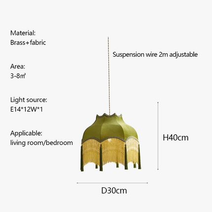 Plafonnier LED suspendu rétro avec pampilles pour intérieur élégant — LZ4X9T1